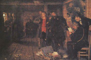 Арест пропагандиста. Картина художника И. Е, Репина. 1880 — 1892.