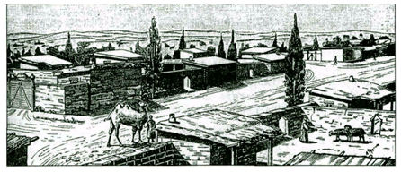 Вид Золотоордынского города. Реконструкция