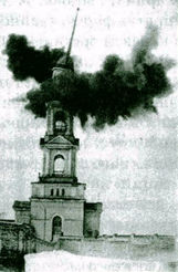 Взрыв колокольни Саратовского мужского монастыря в 1930 году